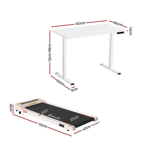 Treadmill with 120cm Automatic Standing Desk Electric Walking Pad