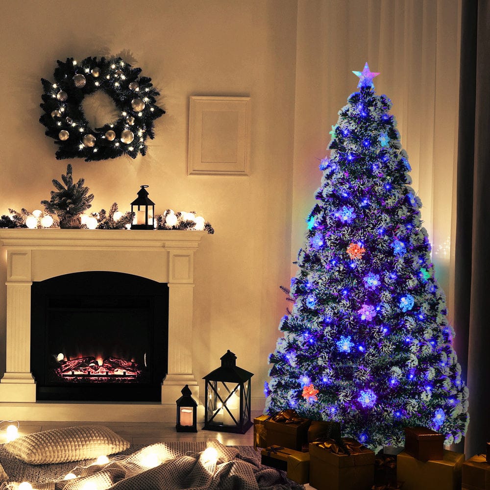Christmas Tree - Christmas Tree 1.8M 6FT Snowflakes Green with LED lights - photo 11