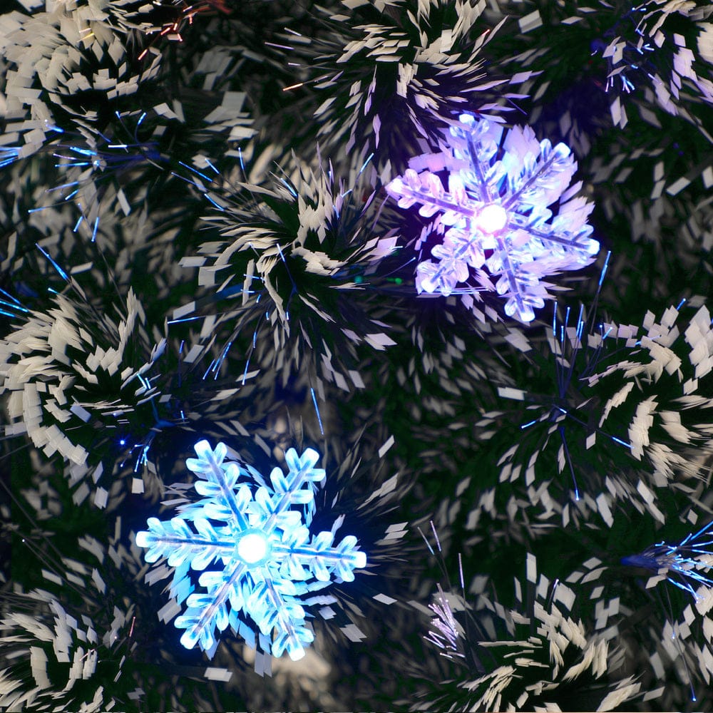 Christmas Tree 1.8M 6FT Snowflakes Green with LED lights - Green colour