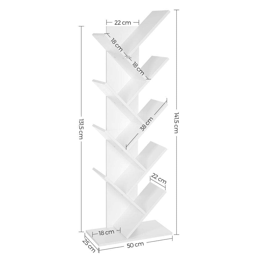 Tree Bookshelf 8 Tier White LBC11WTV1