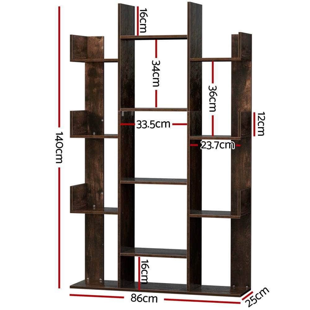 Tree-Shaped Bookshelf Romi Walnut