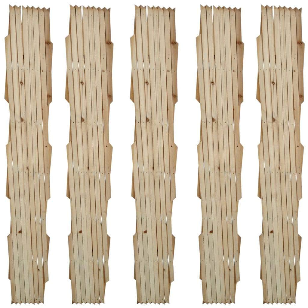 Trellis Fence 5 pcs Solid Wood