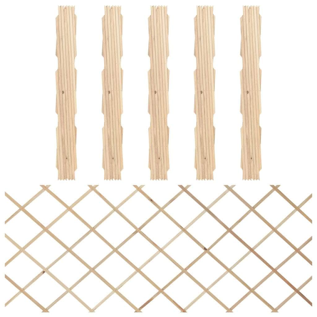 Trellis Fences 5 pcs Solid Firwood