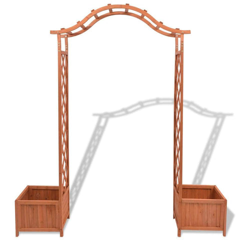 Trellis Rose Arch with Planters