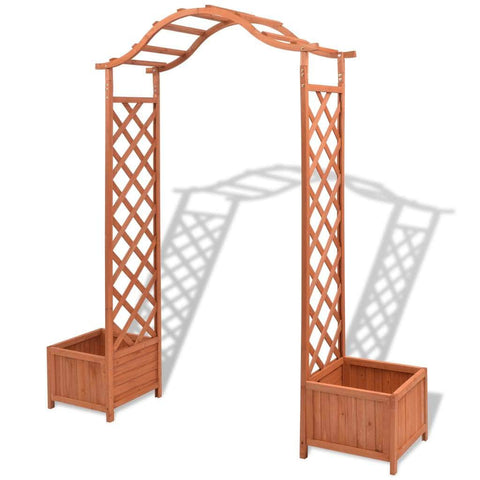 Trellis Rose Arch with Planters