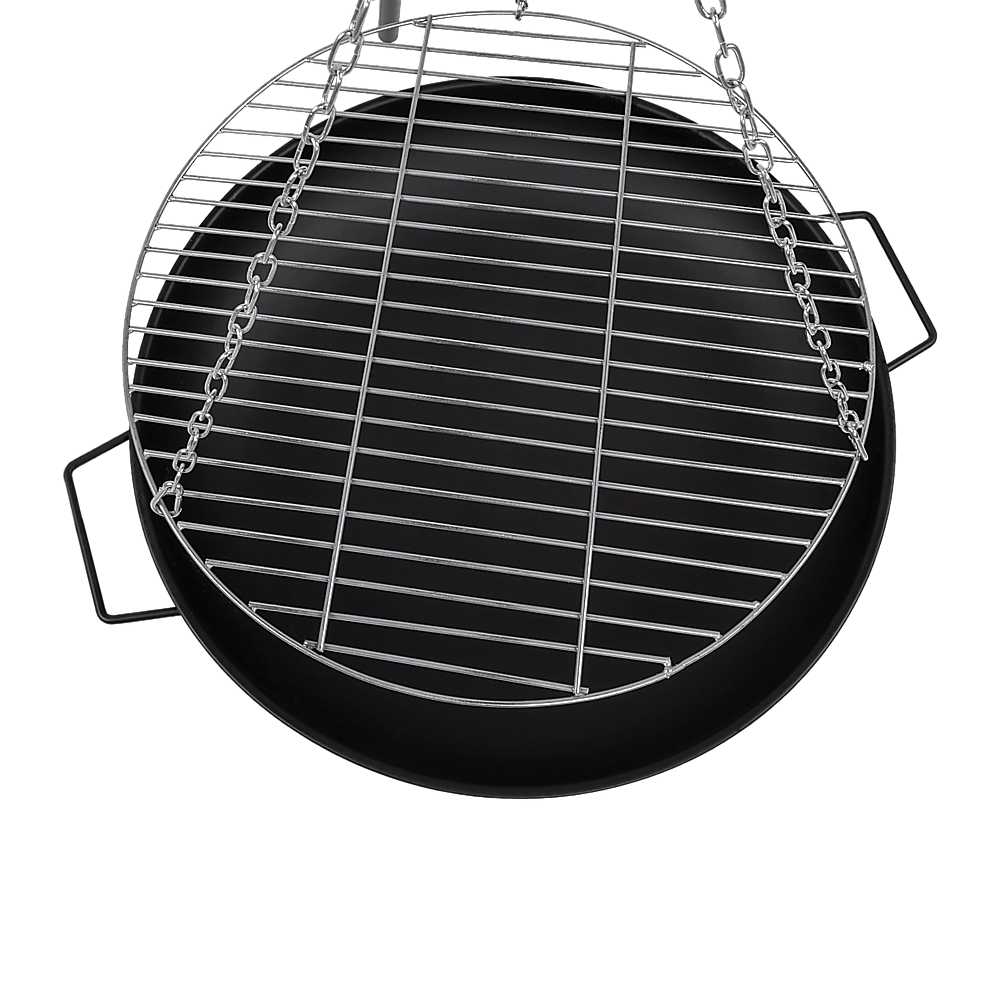 Tripod Garden Fire Pit Bbq Cast Iron & Steel Bowl