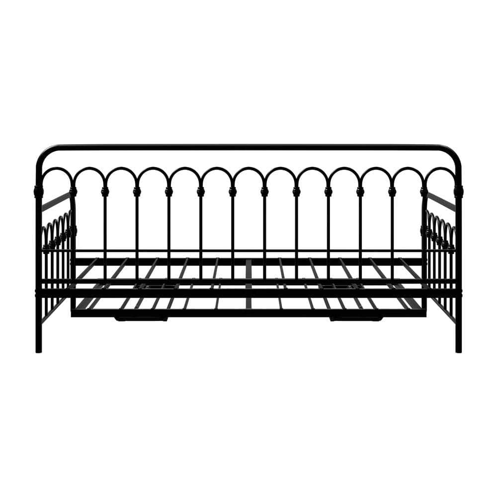 Trundle Bed Frame Daybed Single Size Base Metal Black