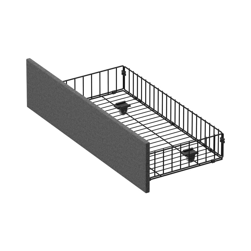 Trundle Drawers With Wheels For Bed Frame Metal Storage Grey With 2&4 Drawrs