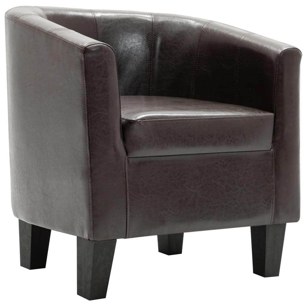 Tub Chair Dark Brown