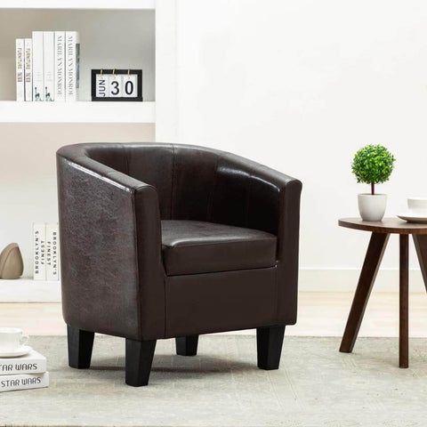 Tub Chair Dark Brown