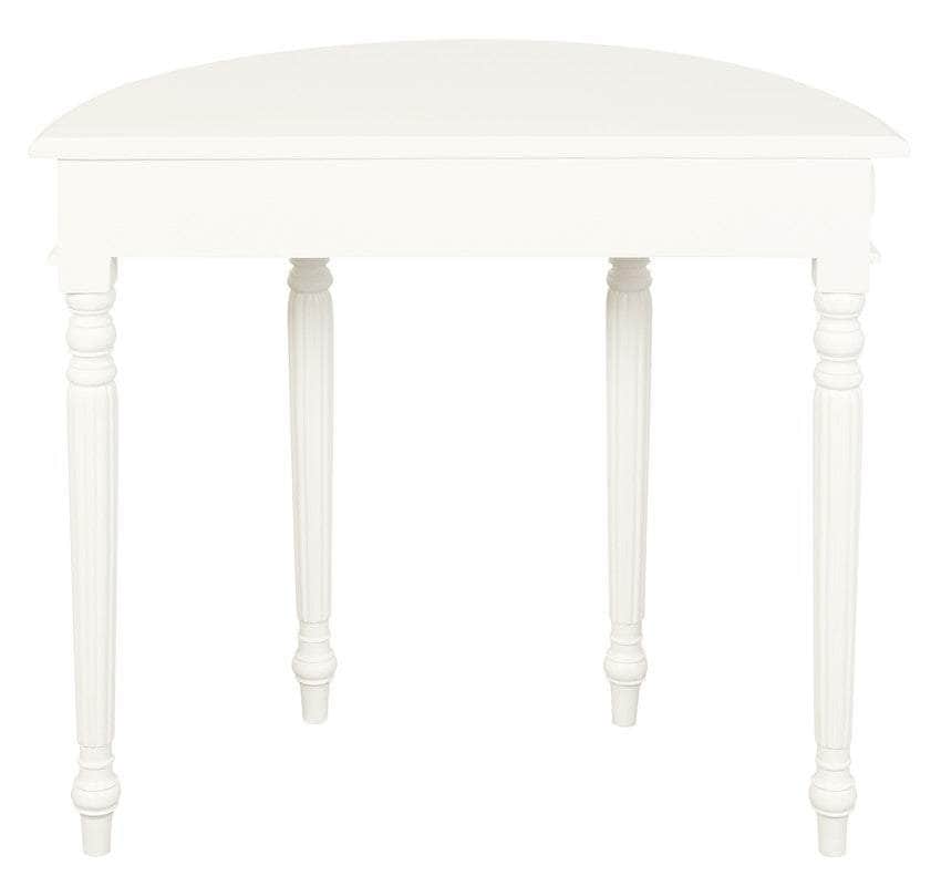 Turn Leg Half Round Sofa Table (White)