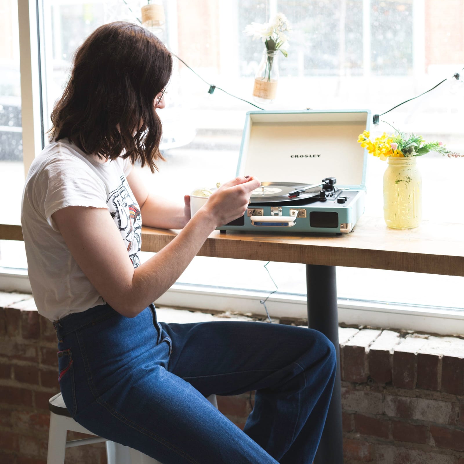Turquoise - Bluetooth Portable Turntable, FREE_DROPSITE - photo 7