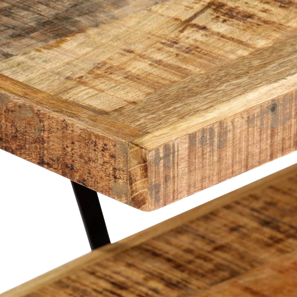 TV Cabinet 2 Shelves Solid Mango Wood