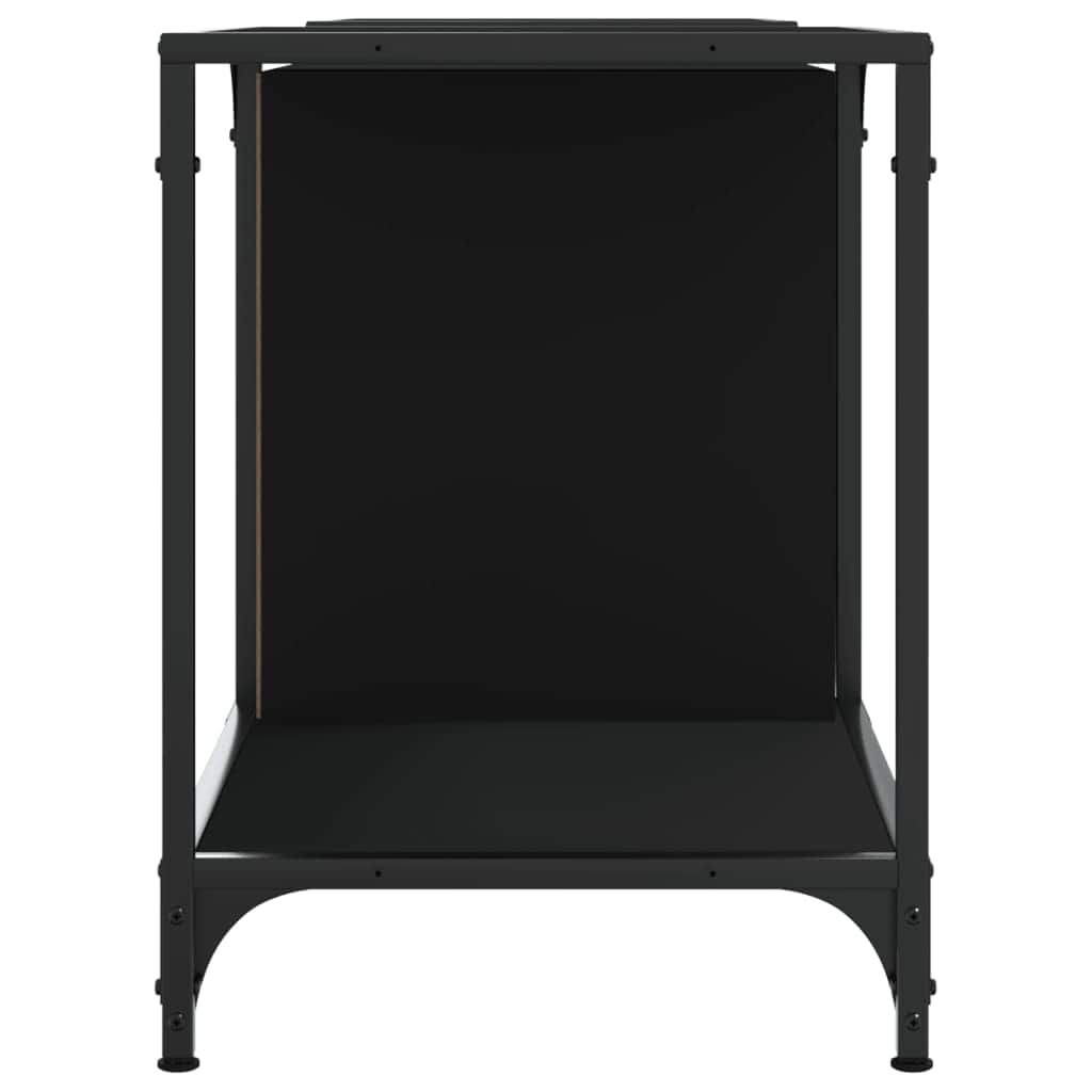 TV Cabinet Black Engineered Wood
