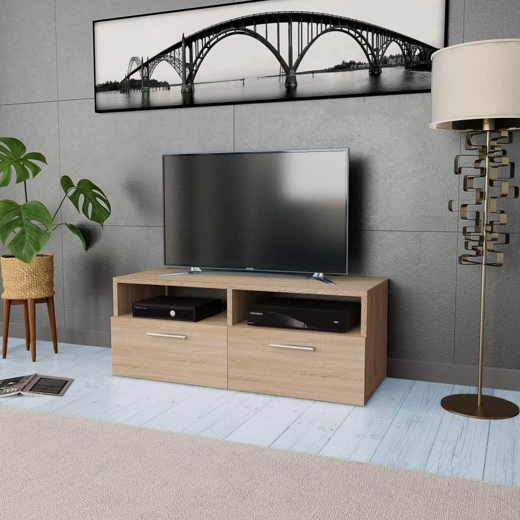 TV Cabinet Chipboard Oak - TV mounts & TV units