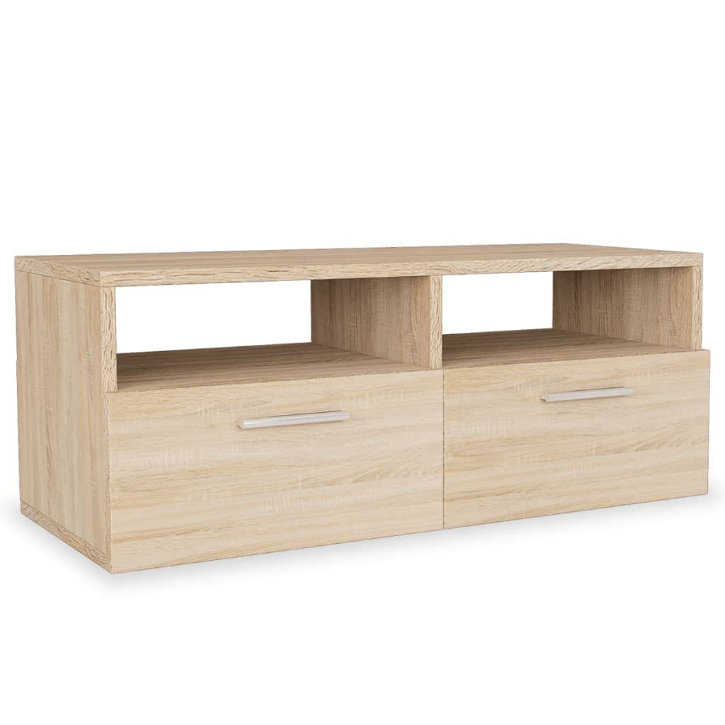 Oak colour - TV Cabinet Chipboard Oak