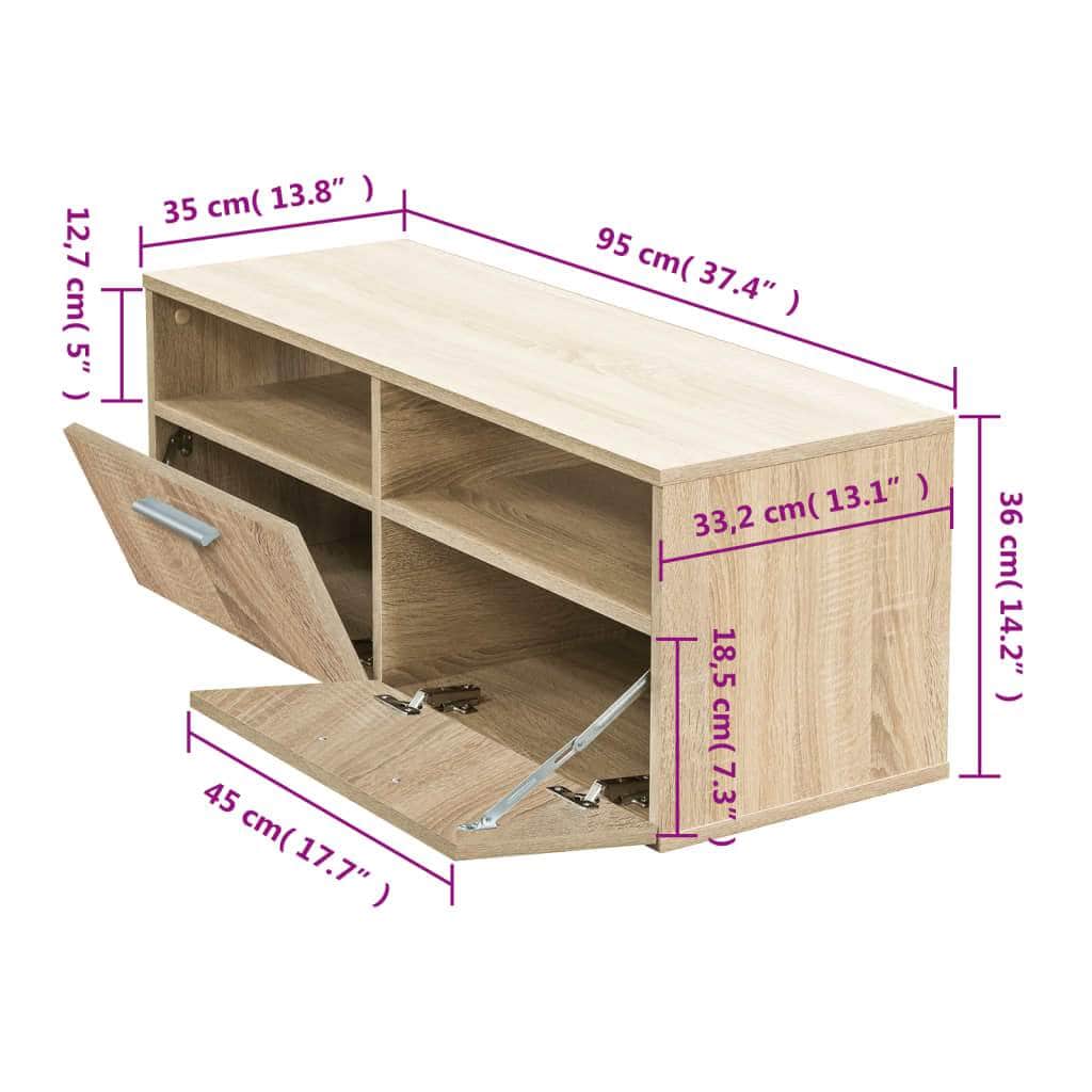 TV Cabinet Chipboard Oak