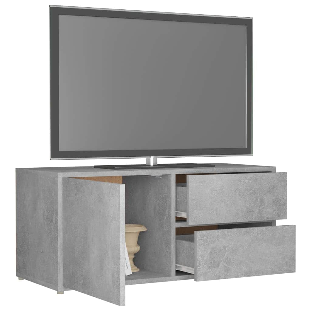 TV Cabinet Concrete Grey Chipboard 1