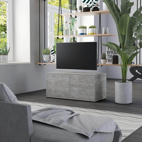 TV Cabinet Concrete Grey Chipboard 1