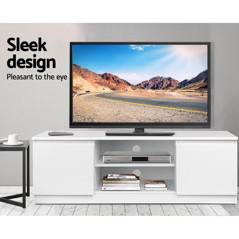 Tv Cabinet Entertainment Unit 120Cm White Anita