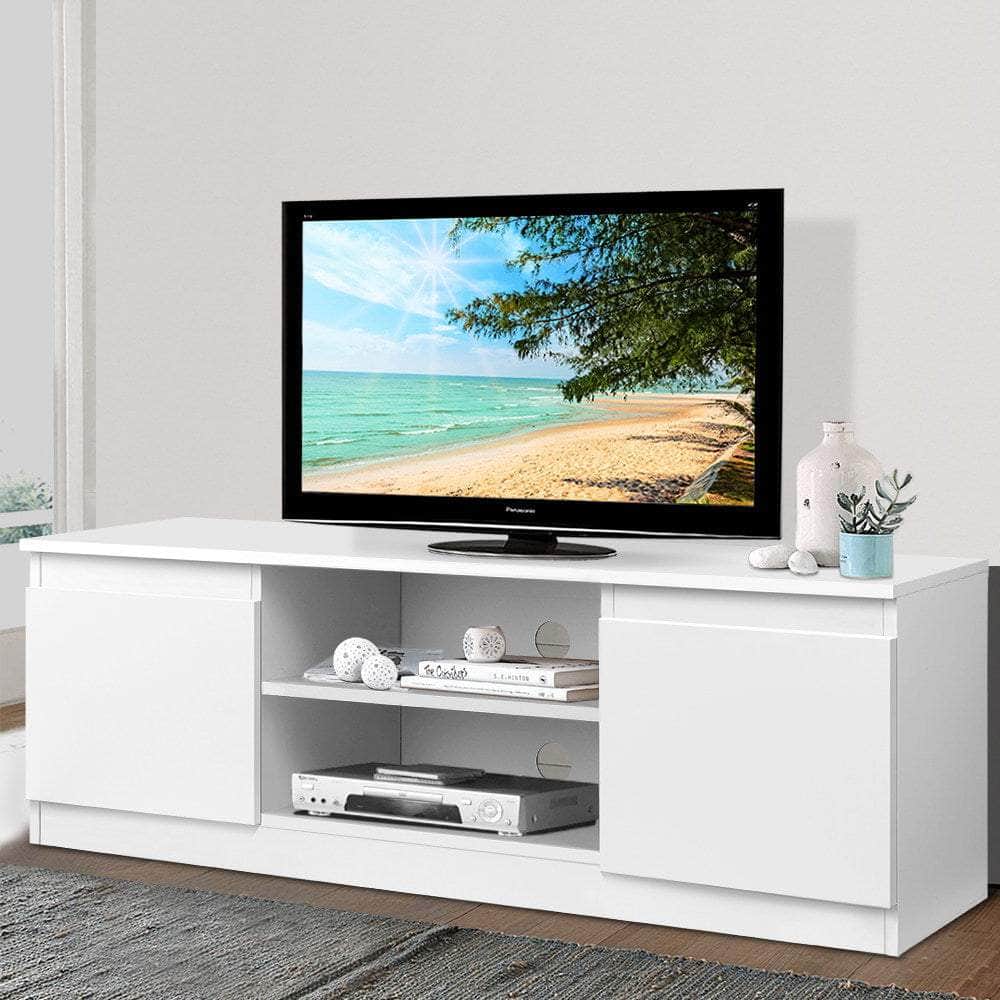 Tv Cabinet Entertainment Unit 120Cm White Anita