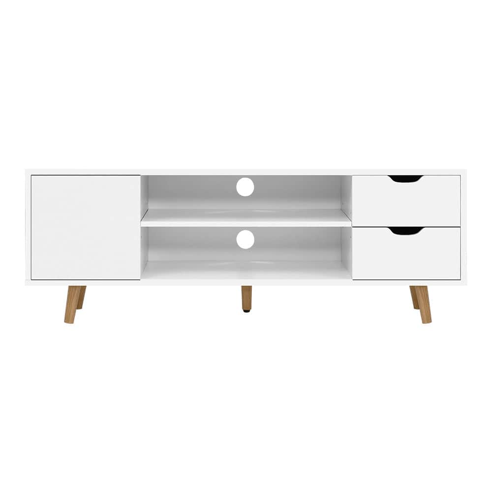 TV Cabinet Entertainment Unit 120cm White Larin