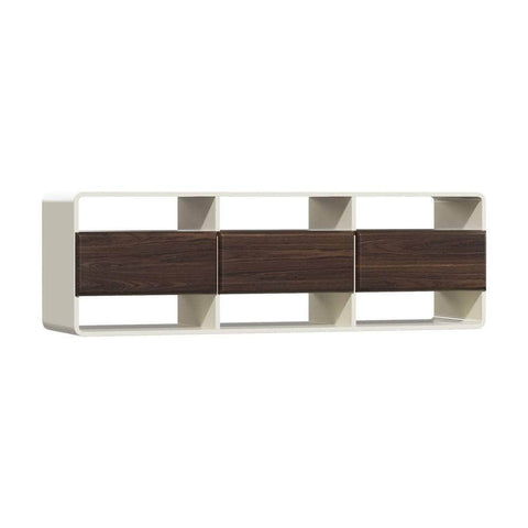 TV Cabinet Entertainment Unit 140cm with 3 Drawers & 6 Open Shelves