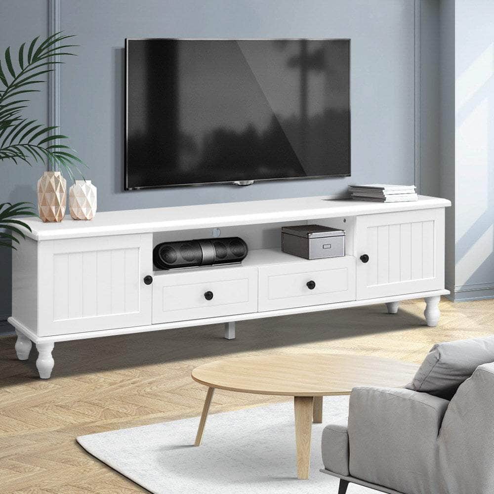 TV Cabinet Entertainment Unit 160cm White Kubi
