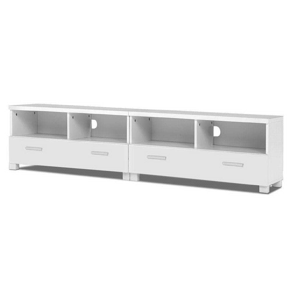 Tv Cabinet Entertainment Unit 180Cm White Eddie