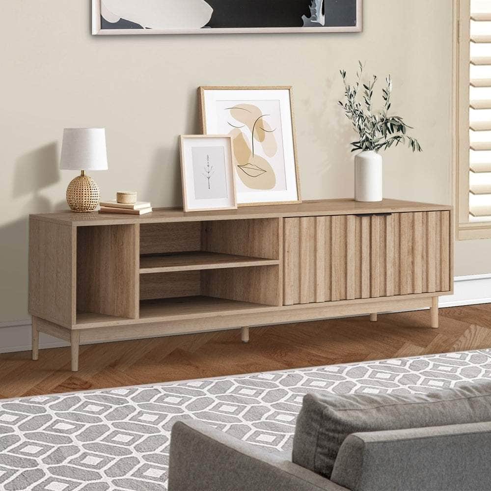 TV Cabinet Entertainment Unit Stand 160cm Natural