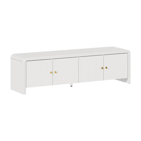TV Cabinet Entertainment Unit Stand 160cm with Fluted Doors for Living Room