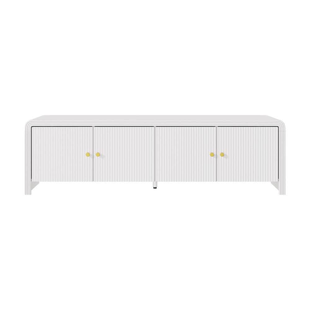 TV Cabinet Entertainment Unit Stand 160cm with Fluted Doors for Living Room
