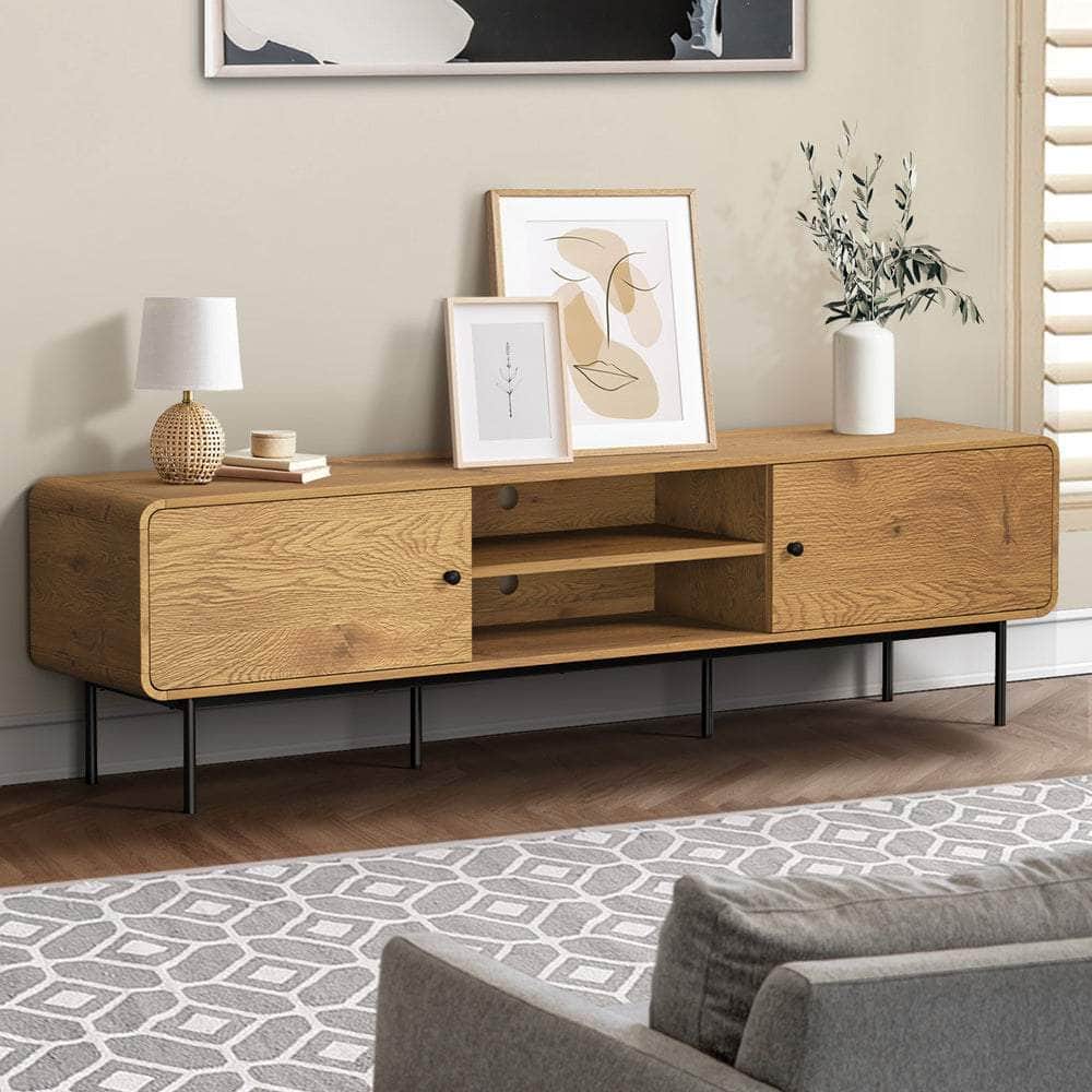 TV Cabinet Entertainment Unit Stand 180cm Oak