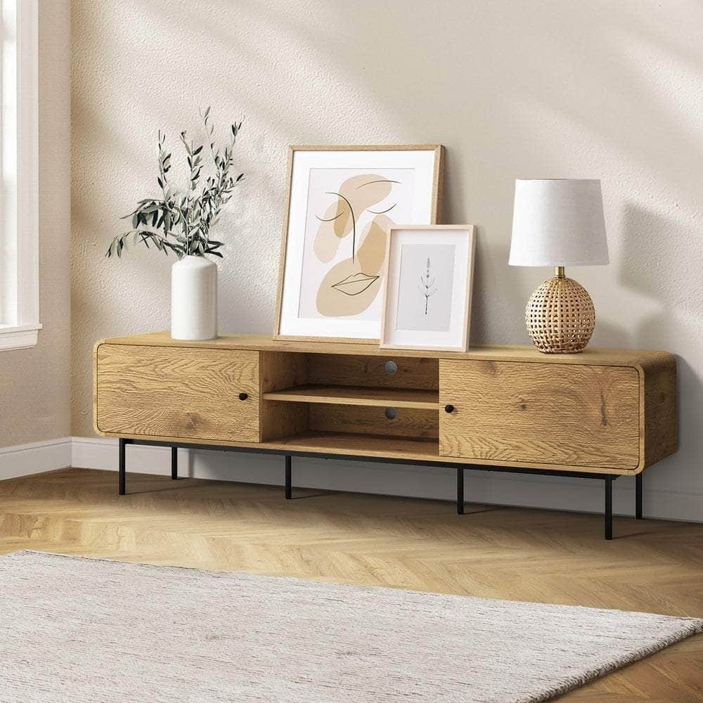 TV Cabinet Entertainment Unit Stand 180cm Oak