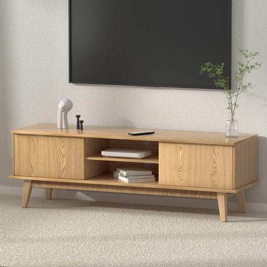 Tv Cabinet Entertainment Unit Stand Storage Shelves Tv Unit