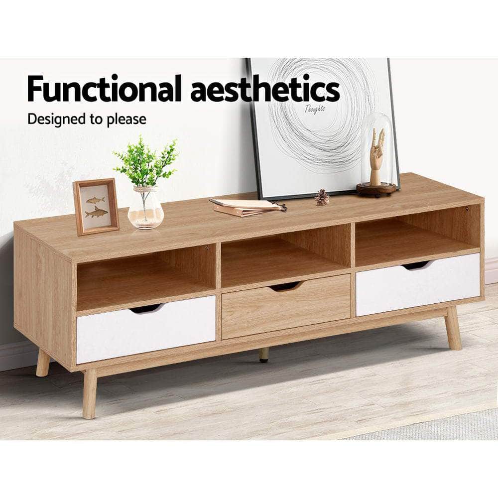 Tv Cabinet Entertainment Unit Stand Wooden Storage