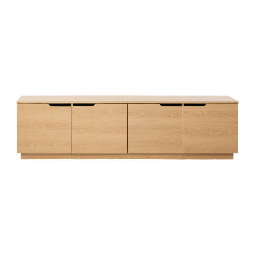 TV Cabinet Entertainment Unit Wooden Storage Shelf 180cm