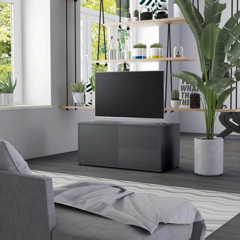 TV Cabinet Grey Chipboard 1