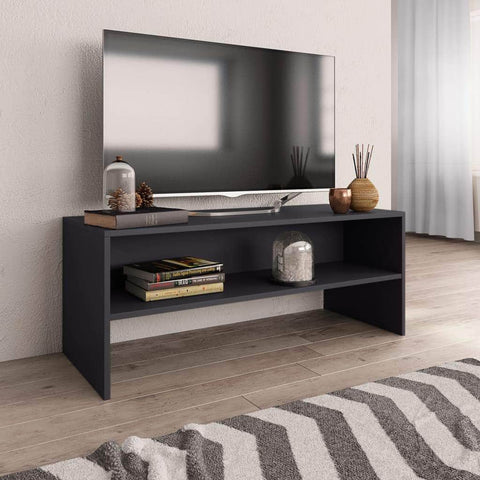 TV Cabinet Grey  Chipboard