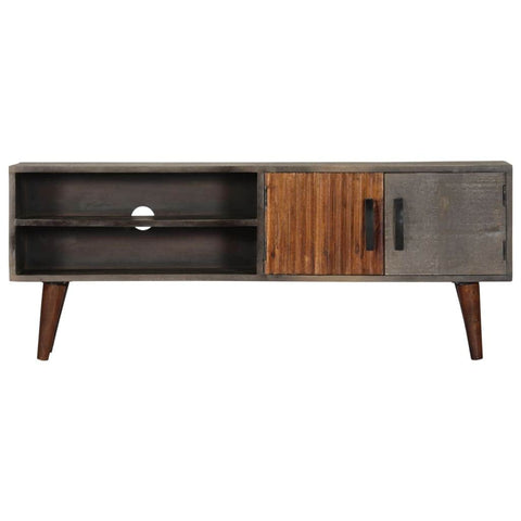 TV Cabinet Grey Solid Rough Mango Wood