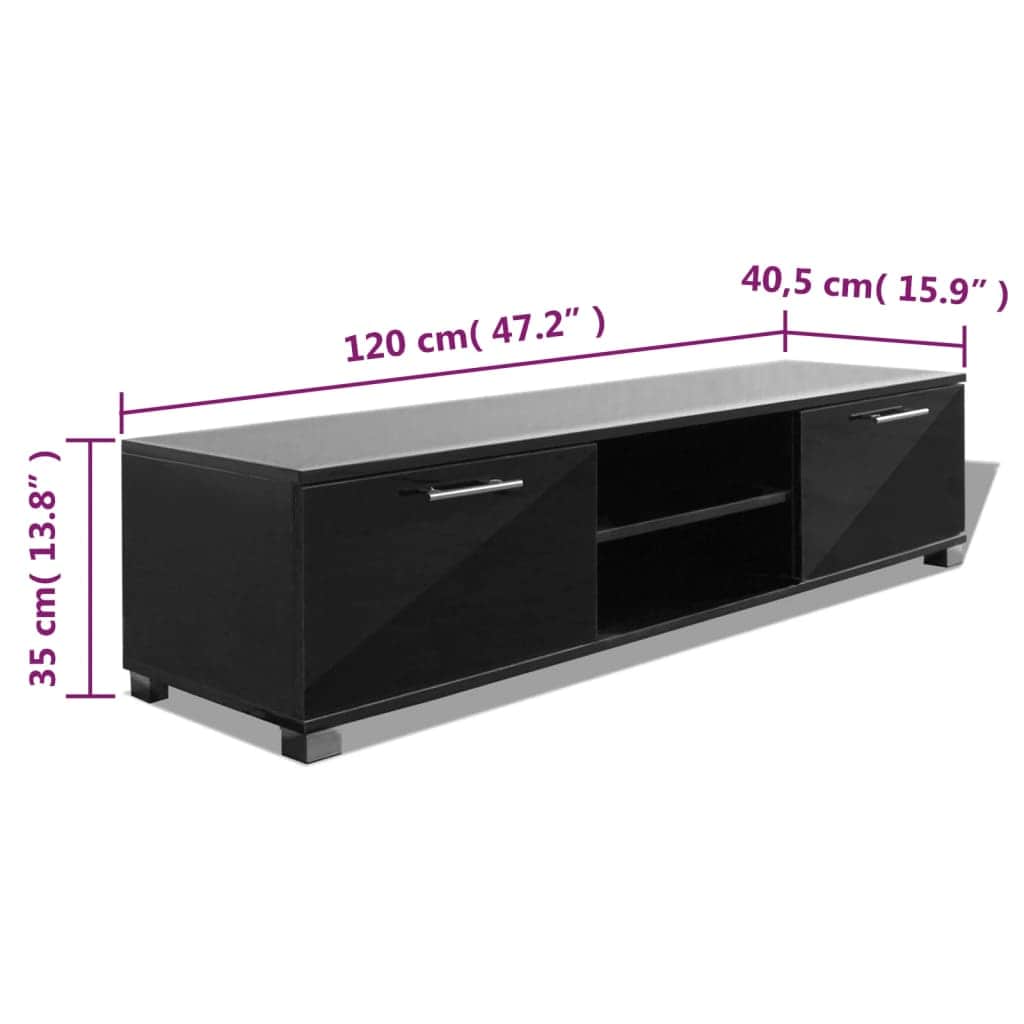 Tv Cabinet High-Gloss Black