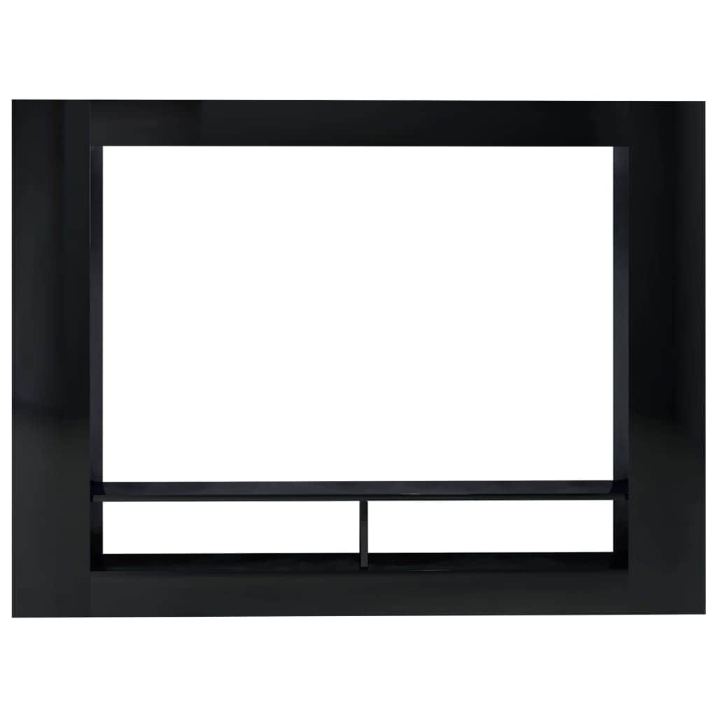 TV Cabinet High  Gloss Black  Chipboard