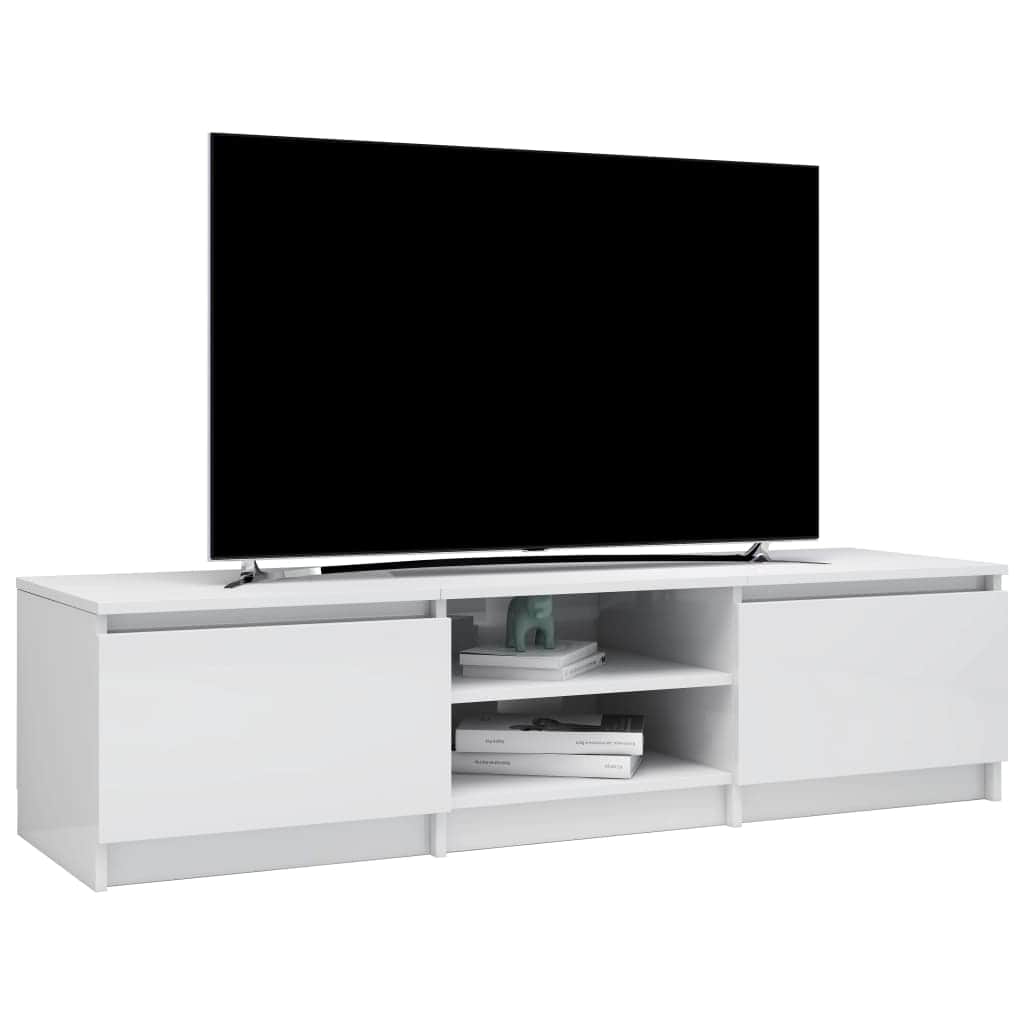 TV Cabinet High Gloss White, Chipboard