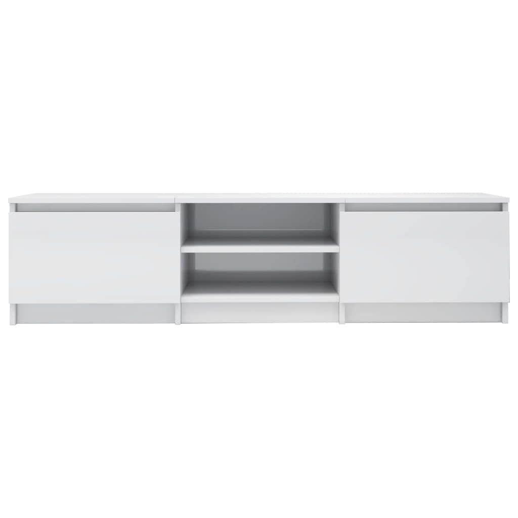 TV Cabinet High Gloss White, Chipboard