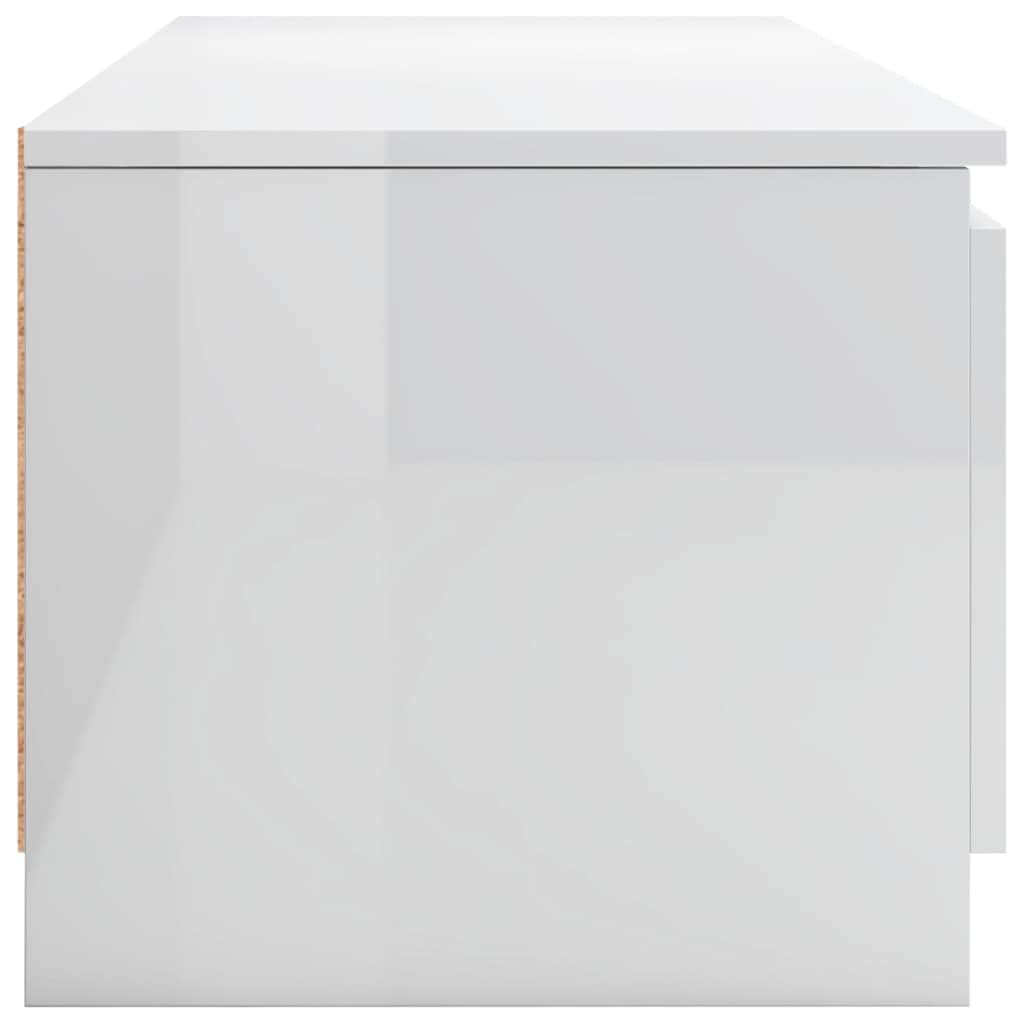 TV Cabinet High Gloss White, Chipboard