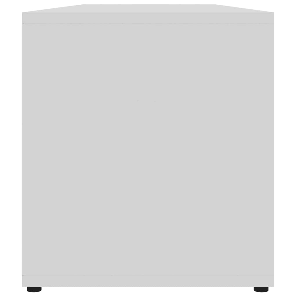 TV Cabinet High Gloss White Chipboard