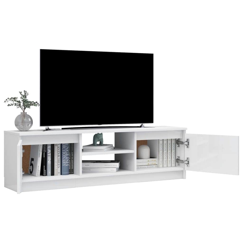 TV Cabinet High Gloss White  Chipboard