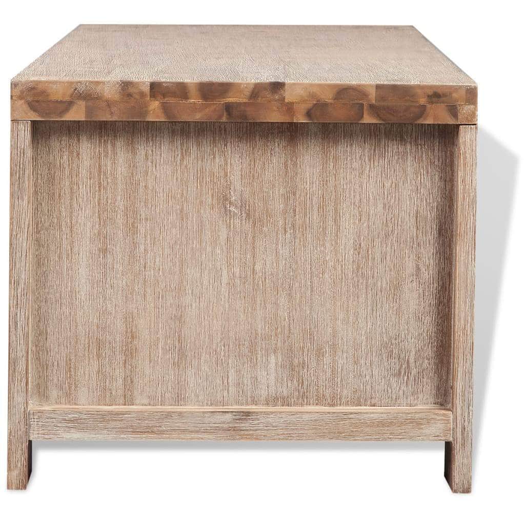 Tv Cabinet Solid Brushed Acacia Wood