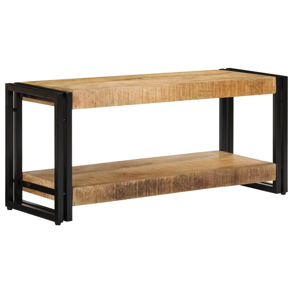 TV Cabinet Solid Mango Wood With a Shelf