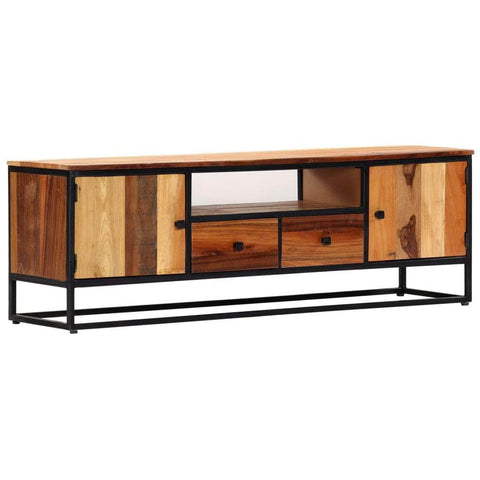 TV Cabinet Solid Reclaimed Wood and Steel